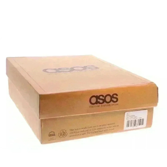 NIB ASOS TAROT CARD Wide Fit Western Black Suede Heeled Sandals $60 - Picture 8 of 9